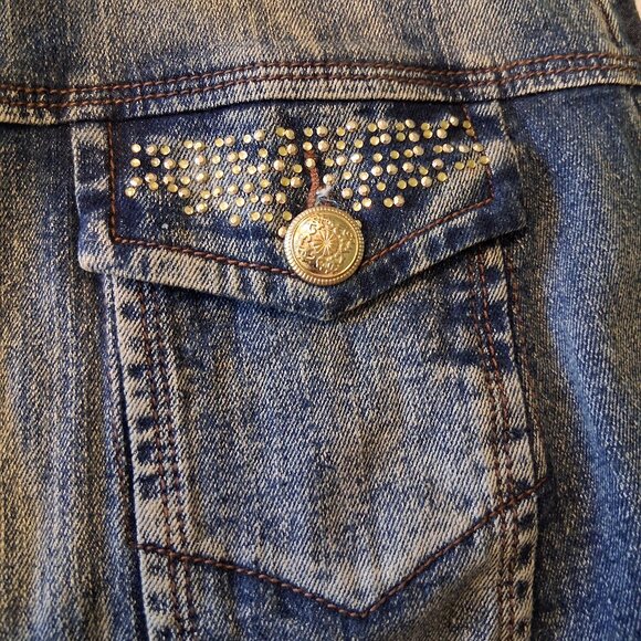 Back In The Saddle Blue Denim Vest Women's Size 2X - Picture 7 of 16